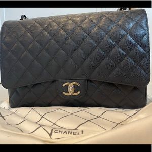 Chanel Maxi Double Flap Black Caviar